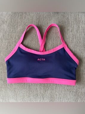 ACTA Navy and Hot Pink Sports Bra